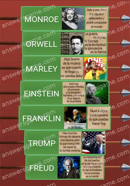 Respuestas al juego Word Logic Castillo 3 De quién es cada cita