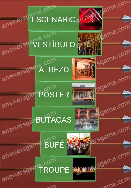 Respuestas al juego Word Logic Castillo 3 El teatro