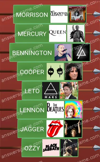 Respuestas al juego Word Logic Castillo 4 Leyendas del rock