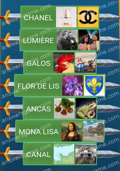 Respuestas al juego Word Logic Castillo 4 À la française