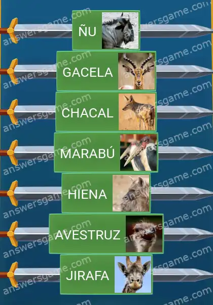 Respuestas al juego Word Logic Castillo 4 Viaje por la sabana