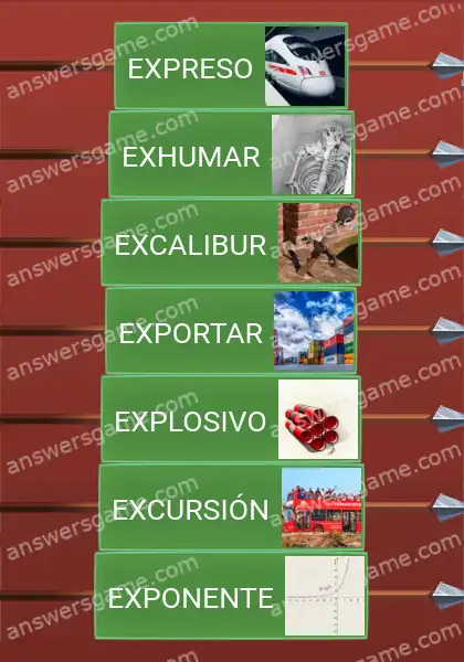 Respuestas al juego Word Logic Castillo 4 Empieza con «ex-»