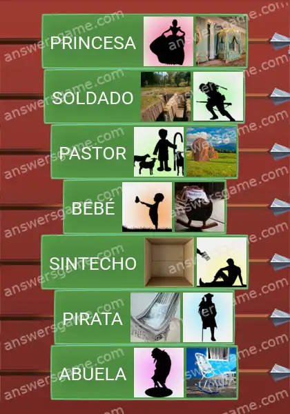 Respuestas al juego Word Logic Castillo 5 Dónde duerme cada uno