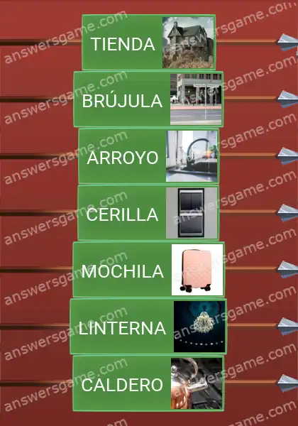 Respuestas al juego Word Logic Castillo 5 Sustitutos de acampada