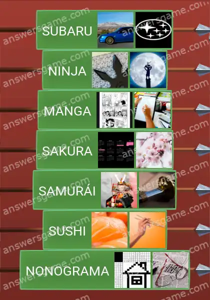 Respuestas al juego Word Logic Castillo 5 El país del sol naciente