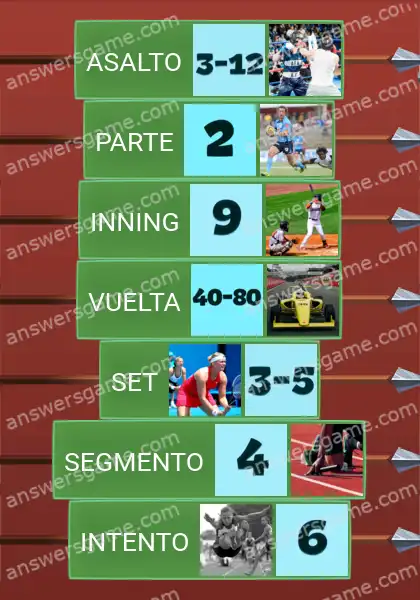 Respuestas al juego Word Logic Castillo 5 Deportes por partes