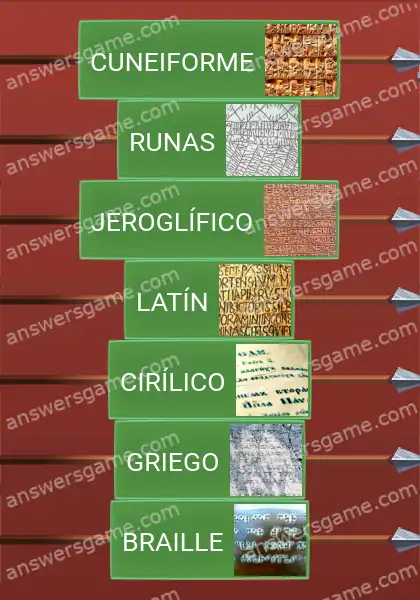 Respuestas al juego Word Logic Castillo 5 Escrituras históricas