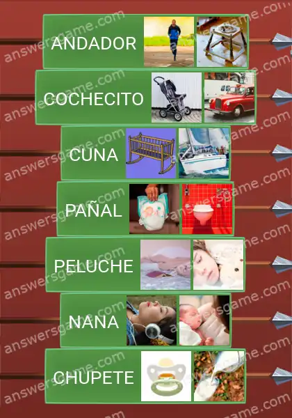 Respuestas al juego Word Logic Castillo 5 Cuidado del bebé