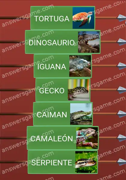 Respuestas al juego Word Logic Castillo 5 Reptiles