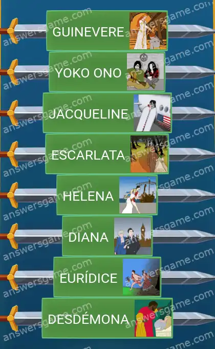 Respuestas al juego Word Logic Castillo 5 Mujeres enamoradas