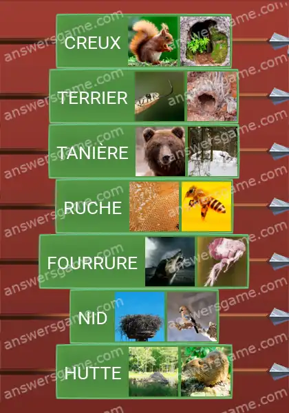 Les solutions pour le jeu Word Logic Chateau 1 Maisons d'animaux