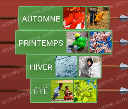Les solutions pour le jeu Word Logic Chateau 1 Quatre saisons