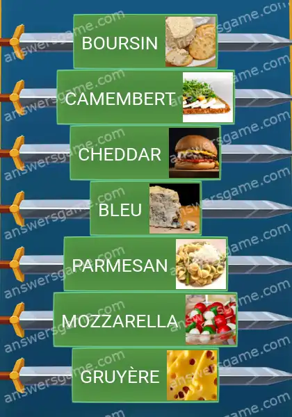 Les solutions pour le jeu Word Logic Chateau 1 Tout un fromage