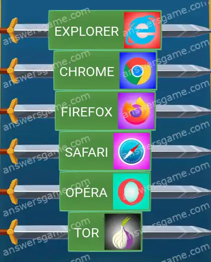 Les solutions pour le jeu Word Logic Chateau 1 Naviguer sur le net