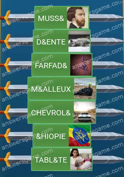 Les solutions pour le jeu Word Logic Chateau 2 Esperluette