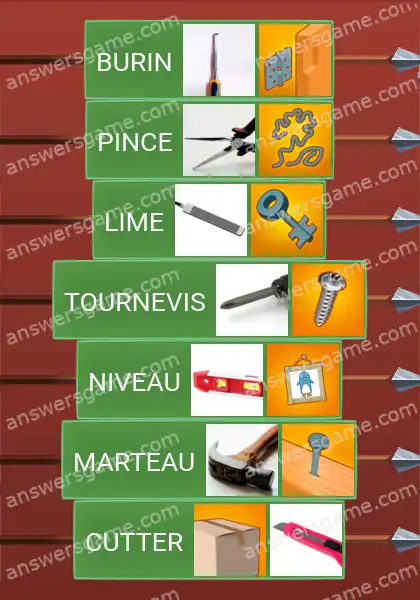Les solutions pour le jeu Word Logic Chateau 2 Boîte à outils