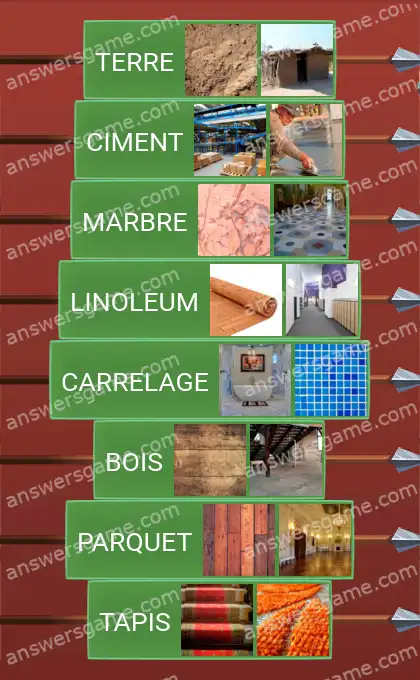 Les solutions pour le jeu Word Logic Chateau 2 Matériaux de construction