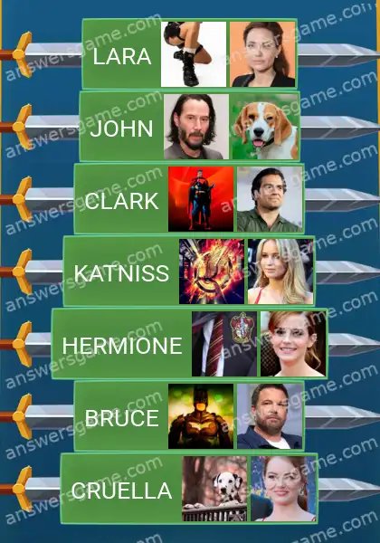 Les solutions pour le jeu Word Logic Chateau 2 Prénoms de nos héros