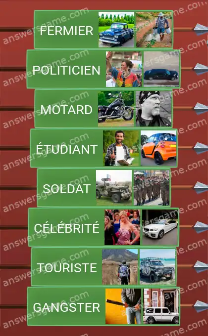 Les solutions pour le jeu Word Logic Chateau 2 À chacun sa voiture