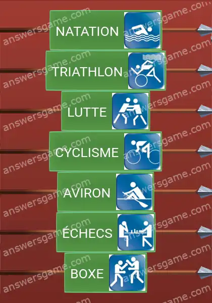 Les solutions pour le jeu Word Logic Chateau 2 Les pictogrammes olympiques