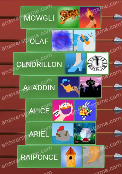 Les solutions pour le jeu Word Logic Chateau 2 Contes de fée