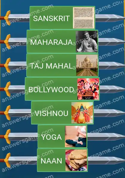 Les solutions pour le jeu Word Logic Chateau 2 Voyage en Inde