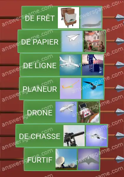 Les solutions pour le jeu Word Logic Chateau 3 Aviation
