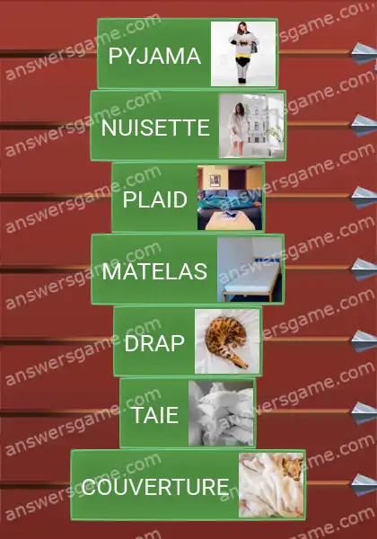 Les solutions pour le jeu Word Logic Chateau 3 Fais ton lit