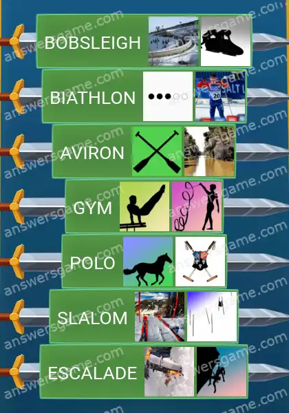 Les solutions pour le jeu Word Logic Chateau 3 Sports composés