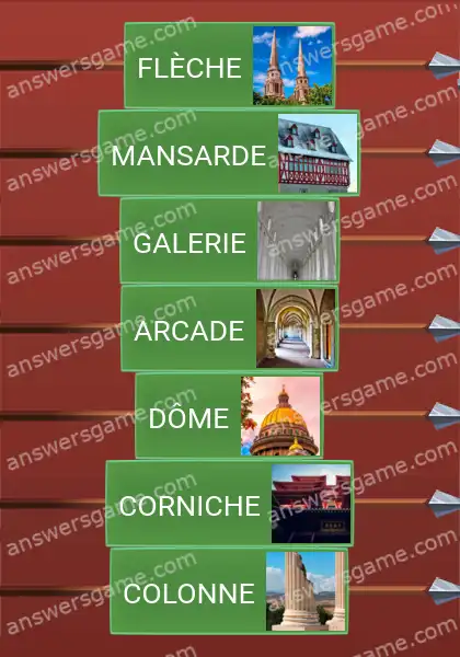 Les solutions pour le jeu Word Logic Chateau 3 Architecture