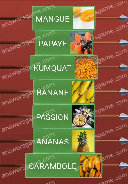 Les solutions pour le jeu Word Logic Chateau 3 Un peu d'exotisme