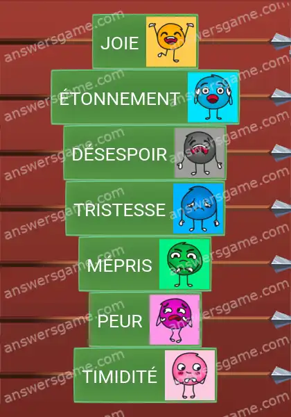 Les solutions pour le jeu Word Logic Chateau 3 Humeurs