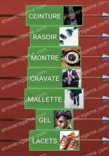 Les solutions pour le jeu Word Logic Chateau 3 Panoplie de gentleman