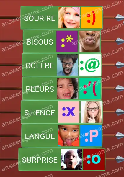 Les solutions pour le jeu Word Logic Chateau 3 Émoticones