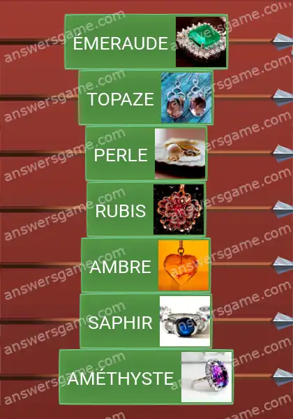 Les solutions pour le jeu Word Logic Chateau 3 Pierres préciseuses