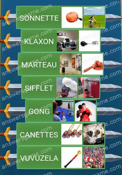 Les solutions pour le jeu Word Logic Chateau 3 Faites du bruit