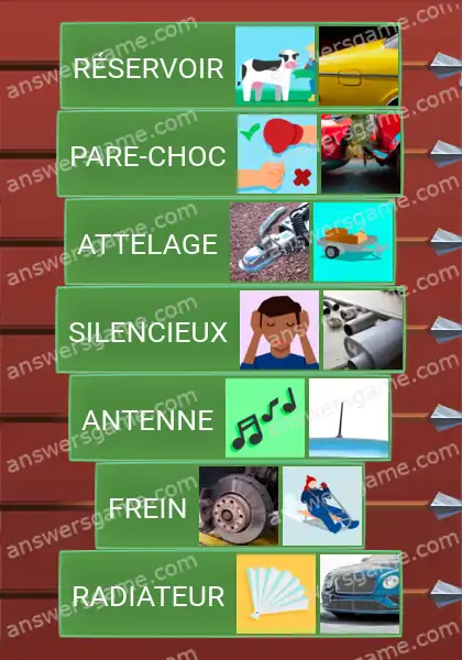 Les solutions pour le jeu Word Logic Chateau 3 Voiture désossée