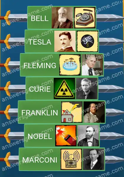 Les solutions pour le jeu Word Logic Chateau 4 Ils ont changé le monde