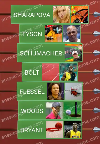 Les solutions pour le jeu Word Logic Chateau 4 Athlètes de légende