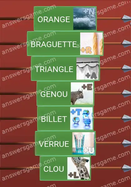 Les solutions pour le jeu Word Logic Chateau 4 Ajoute une lettre