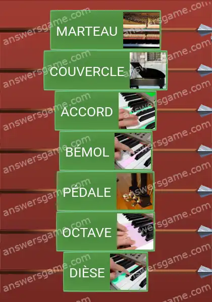 Les solutions pour le jeu Word Logic Chateau 4 Pianologie