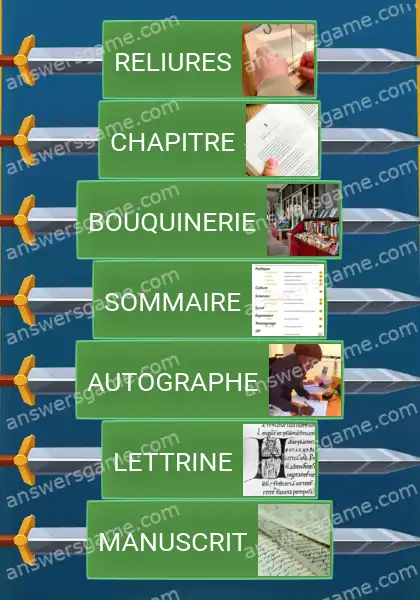 Les solutions pour le jeu Word Logic Chateau 5 Histoire de livres