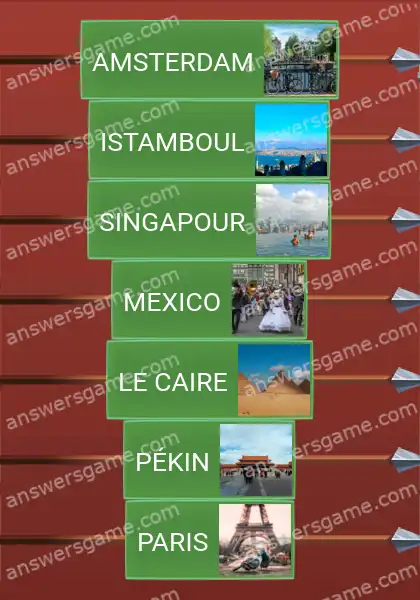 Les solutions pour le jeu Word Logic Chateau 5 Magnifiques capitales