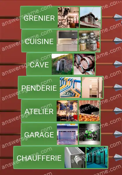 Les solutions pour le jeu Word Logic Chateau 5 Pièces utiles