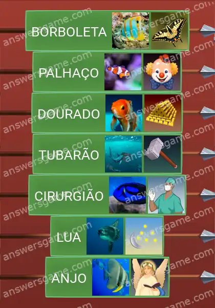 Respostas ao jogo Word Logic Castelo 1 Nomes de peixes compostos