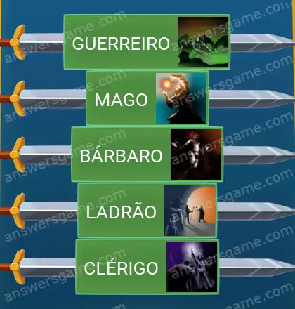 Respostas ao jogo Word Logic Castelo 1 Arquétipos de classe