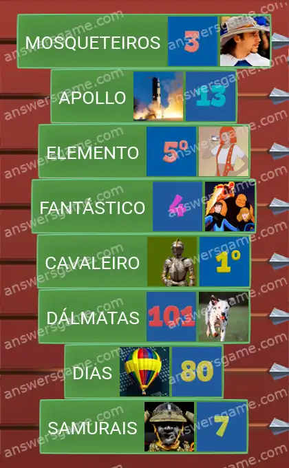 Respostas ao jogo Word Logic Castelo 1 Os sete magníficos