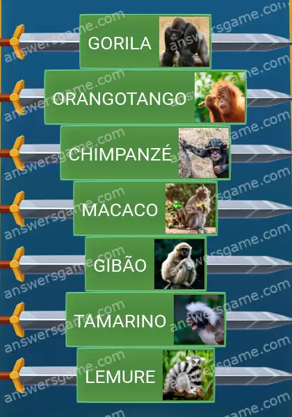 Respostas ao jogo Word Logic Castelo 1 O planeta dos macacos