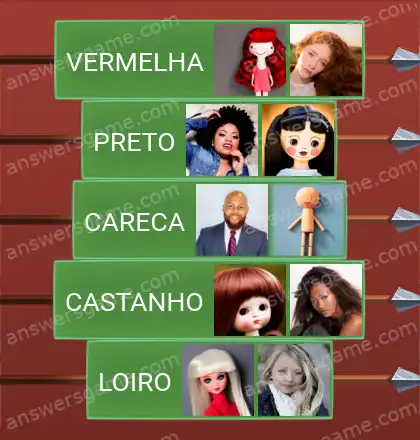 Respostas ao jogo Word Logic Castelo 1 Cores de cabelo