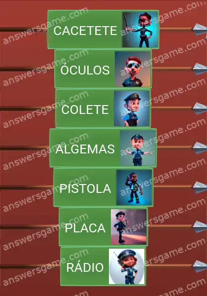 Respostas ao jogo Word Logic Castelo 1 A Polícia